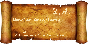 Wendler Antonietta névjegykártya